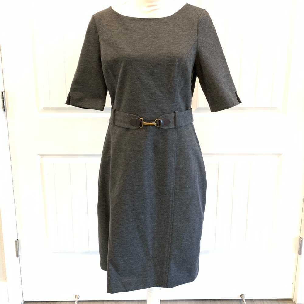 Banana Republic Charcoal Dress w/Sleeves & Belt-14